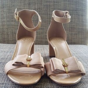 Tory Burch Sandals with Block Heels, Bow and Logo